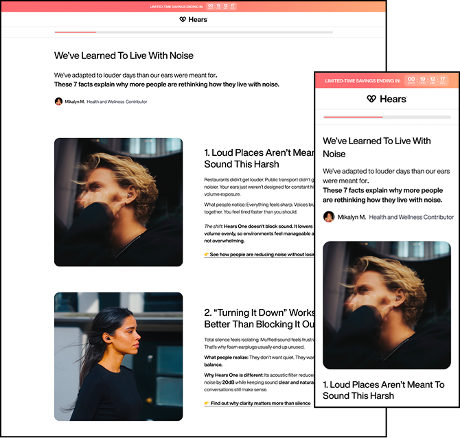 Cold Traffic Advertorial System