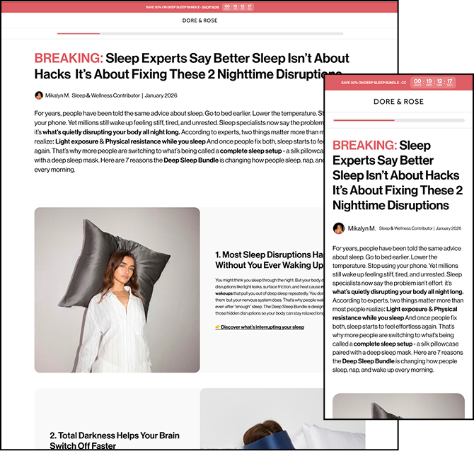 Cold Traffic Pre-Sell Funnel